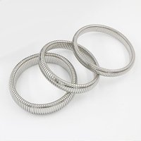 Wholesale Custom Unisex High Quality Elastic Snake Chain Bangles Sporty Waterproof Stainless Steel Stretch Bracelet Bangle