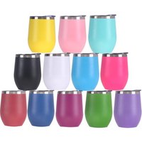 Wholesale 12oz stainless steel 18/8 insulated double walled tumbler cups,wine tumbler with lid