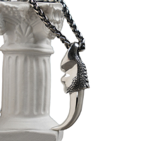 Wholesale 925 Sterling Silver Punk Fashion Wolf Tooth Pendant Beautifully Designed Viking Necklace for Men for Weddings Parties