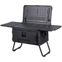N7 All in One 50L Aluminum Camping Kitchen Box With Side Wings Expandable Table Top for Outdoor Cooking Gear Organizing