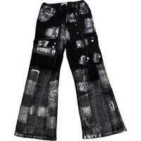 DENIMGUYS American Street Style Mens Jeans Hip Hop Punk Rock High Street Graffiti Paint Denim Pants