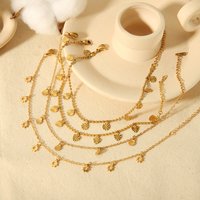 Dainty Minimalist Women Fashionable 18K Gold Plated Stainless Steel Jewelry Anklet