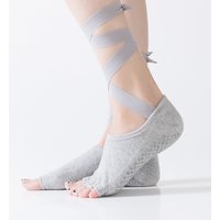 Women's Anti-Slip Grip Ballet & Yoga Pilates Socks Wholesale Toeless Strap Design Plain Anti-Slip Daily Usage