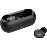 QCY qs1 TWS 5.0 Bluetooth headphone 3D stereo wireless earphone with dual microphone Black