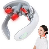 Portable Massager Neck Relaxer 6 Model 15 Levels Cordless Electric Neck Massager with Heat for Pain Relieve