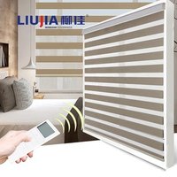 Automatic Electric Motorised Zebra Roller Blind Indoor Windows