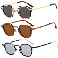 New Fashion Small Square Sunglasses Men Women Retro Punk Shades Male Female Vintage Trendy Driving Glasses UV400