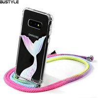 Necklace Strap Shockproof Transparent Phone Case For Iphone 7 8 plus Shoulder Belt Case Cover for iPhone X case
