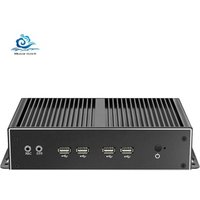 HLY Fanless Industrial PC Dual Gigabit Ethernet LAN 6*COM Ports Mini Computer Core i5 4200U i7 5500U Celeron J1900 2955U Mini PC