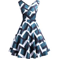 Printed Sleeveless Mini Casual Dress