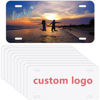 Personalized License Plates for Front of Car Tags 12''x 6''x 0.025'' Sublimation Aluminum Blank Printing Custom License Plates