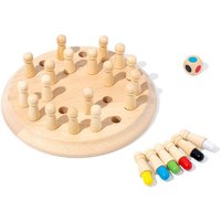 Montessori Children's Wooden Interactive Memory Chess Board Game Educational Color Matching Logical Thinking Toys for Boys Girls