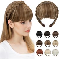 Braiding Headband Fringe Bangs Hair Hoop Women's Synthetic High Temperature Fiber Hair Extensions Hair Accessories Hairpieces