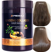 Hot Sale Hair Care Meidu Shiny Nourishing Ginseng Argan Oil Nourishing Soft Repair Keratin Collagen Treatments Hair Mask