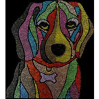 Personalized Custom Cute Animal Cat Dog Horse Tiger Hot Stamping Iron on Sticker Cartoon Printing Rhinestones Hot-fix Stickers