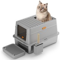 OEM Fully Enclosed 65L Large Cat Litter Pan Automatic Cleaning & Electric Deodorizing Pet Intelligent Litter Box Accessory