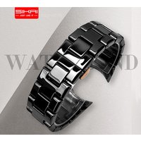 SIKAI For Emporio Armani AR1410/AR1400 Luxury Business Style For men Curve Butterfly clasp luxury watch strap ceramic watch band