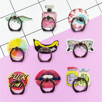 Cute Cartoon Plastic The Custom Logo Acrylic Cell Mobile Phone Ring