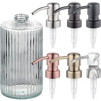 500ml Glass Hand Wash Container Shampoo Bottle Dispenser Bottle Refillable Liquid Customized Colorful Package for Bathroom