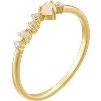 Fashion 925 Sterling Silver Gold Plated Marquise Opal Diamond Cz Zircon Band Rings