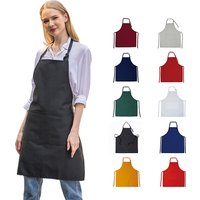 Dominican Kitchen Chef Custom Printed Bib Apron Logo Cooking Wholesale Garden Barista Apron Leather With Quick Release Pockets