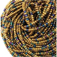 Brown Queen Bee Color Handmade 50 Inches Tie on Cotton Cord Waist Beads Belly Chain Body Jewelry
