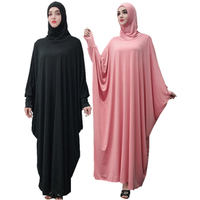 2019 wholesale hot sale plain pray abaya solid colors muslim prayer dress