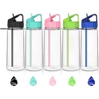 2019 Amazon Hot Sale 1000ml 750ml Plastic Water Bottle With straw