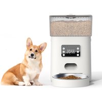 Electronic Automatic and Dog Feeder Pet Bowls Newest LCD Screen No Food Stuck 6-meal Per Day