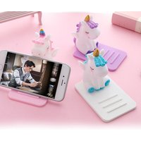 Young girl unicorn cartoon mobile phone holder creative multi-functional desktop adjustable phone stand