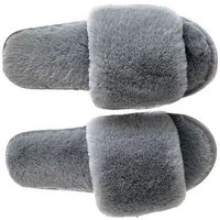Women's Cute Fuzzy Open Toe Faux Fur Home Slippers Plush Fluffy Furry Fashionable Winter Accessories Soft Wholesale Price