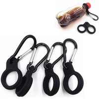 D859 Outdoor Water Bottle Holder With Hang Buckle Carabiner Clip Key Ring