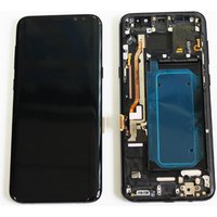 original handwork solder replacement new black color phone touch screen display lcd for samsung s8 plus with frame