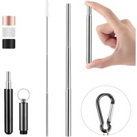 Reusable Collapsible Stainless Steel Drinking Straw Travel Case