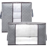 Large Capacity Foldable Clothes Sweaters Blanket Storage Bag with Clear Window