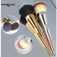 Beauty Planet Wholesale Powder Makeup Brush Silver Gold Professional High Quality Single Luxury Blush Loose Powder Makeup Brush