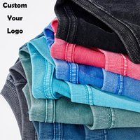 Wholesale Men Acid Wash T Shirt Streetwear Hip Hop Stone 100% Cotton t Shirts With logo Customize Oversized Vintage T-shirt