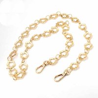 BC055 High Quality Zinc Alloy Handbag Chains Flower Shape Diy Purse Hardware Fancy Chain Shoulder Chain Strap for Lady Bag