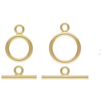 Non Tarnish GF 14K Gold Filled Toggle Ring Bar Clasp for Necklace Bracelet Jewelry Making Findings Accessories