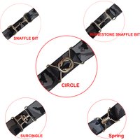 Solid Color 1.5 Inch 4cm Wide Elastic Equestrian Belt with Circle Buckle Custom Logo Nylon Horse Riding Bits No MOQ