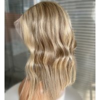 Highlights Blonde Color Cuticle Aligned Full Lace Front Wig European Human Hair Long Lace Frontal Wigs for White Women