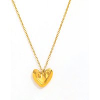 Fenny 18K PVD Plated No Fade Fashion Vintage Designer Irregular Love Heart Pendant Necklace for Women Stainless Steel Wholesale