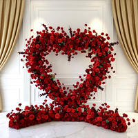 Custom Silk Red Rose Flower Wedding Flower Centerpieces Backdrop Flower Arch for Wedding Decoration