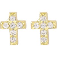 Korean Fashion Diamond Cross Earring Female Earring 925 Sterling Silver Simple Small Design Earrings