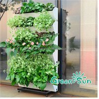 GreenSun 2019 HydroFalls unique vertical garden green wall modular vertical planter stackable tower garden indoor herb garden