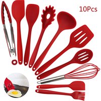 FDA Approved Food Grade Nonstick 10pcs Kitchen Accessories Kitchenware Silicone Cooking Baking Gadgets Kitchen Tools Utensil Set