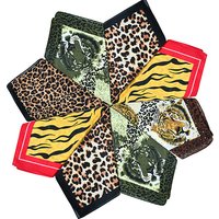 Wholesale Custom Digital Print Leopard Tiger Recycled Cowboy 100 Cotton Square Paisley Bandanas Scarf