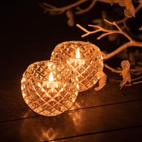 Glass Votive Candle Holders Clear Tealight Holder Wedding Party Candelabra Housewarming Dining Table Room Decorative Centerpiece
