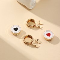 JFRB088 Heart Cloth Brass Button Cover Cufflinks Silicone Rubber Push Start Button Covers For Women Shirts