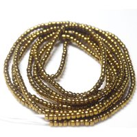 Africa Weight Loss African Tie on Waist Metal Gold Black Colors Glass Beads on Cotton Cord Bulk Women Belly Chain 50 Inches